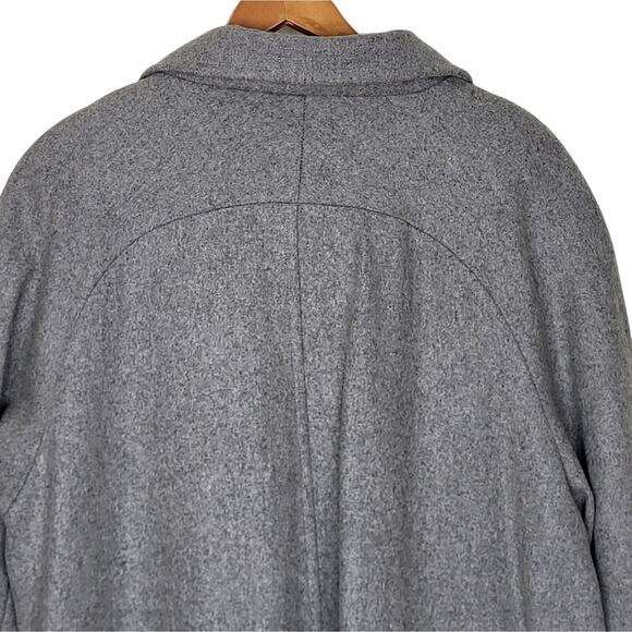 Haband Reversible Wool and Silk Coat with Leather Trim Pockets Size 2X - Picture 8 of 16